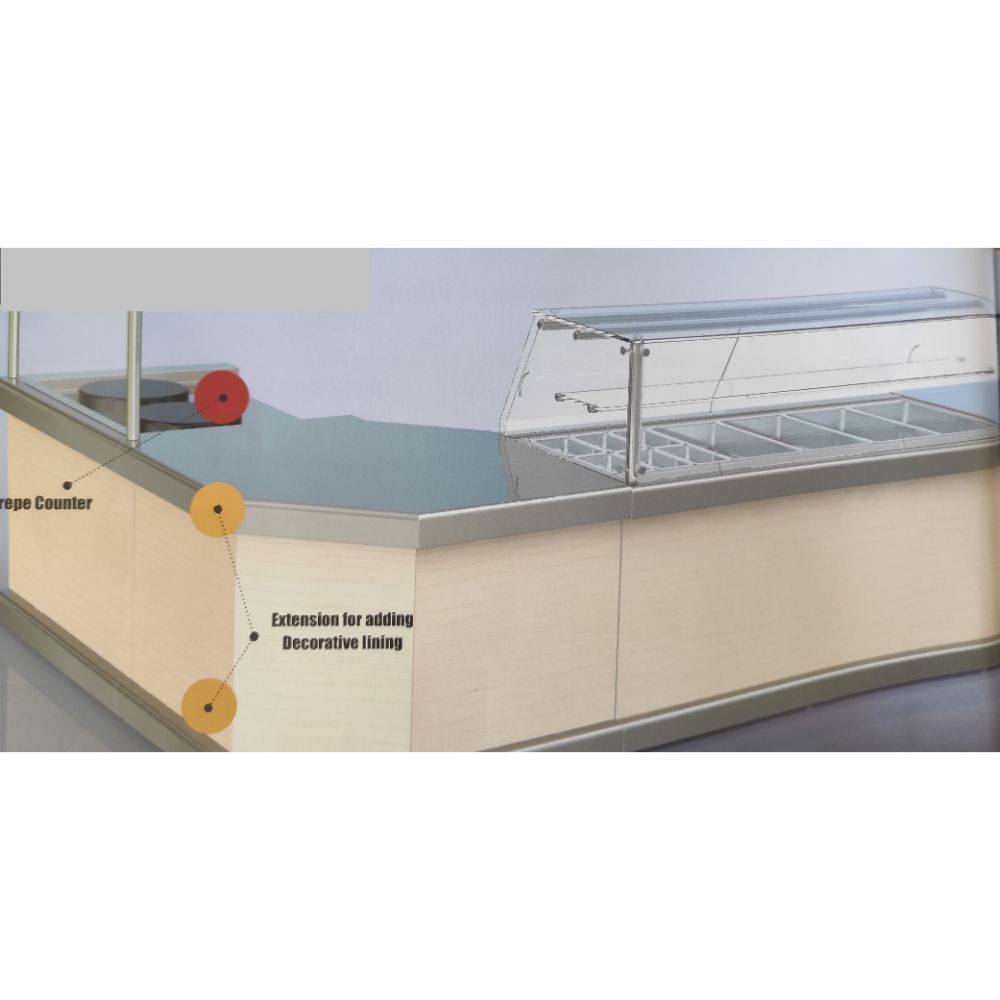 Студена витрина с две врати и чекмедже (VR-147-E)_1